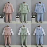 British Style Boys Wedding Suit - Sage Green